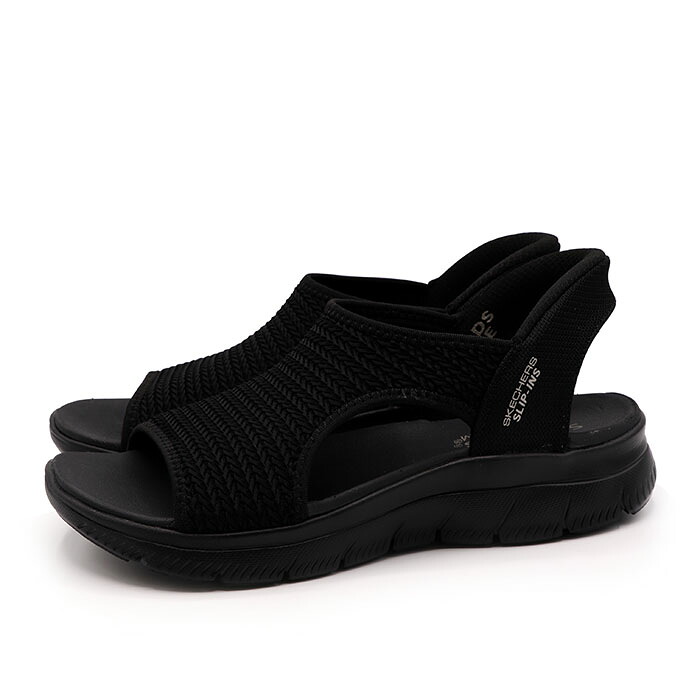 SKECHERS スケッチャーズ  レディース 心地好い スリップインズ サンダル  サミッツ スウィートリー エヴォルヴド 119519-BBK 黒いこと