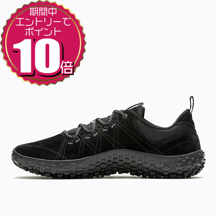 【要エントリーでポイント10倍 7/19 20:00~7/26 01:59】【割引クーポン利用もOK】 MERRELL メレル メンズ カジュアル アウトドア ハイキング トレーニング ベアフット スニーカー シューズ ラプト J037753 ブラック|シューズショップチャップリン