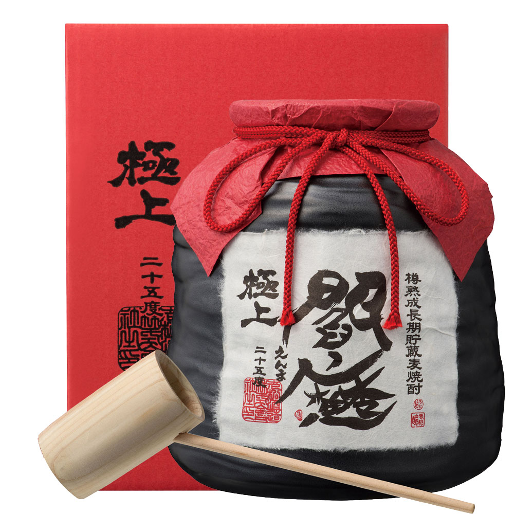 楽天市場】閻魔 極上閻魔 甕 25度 1800ml 長期貯蔵 麦焼酎 包装無料