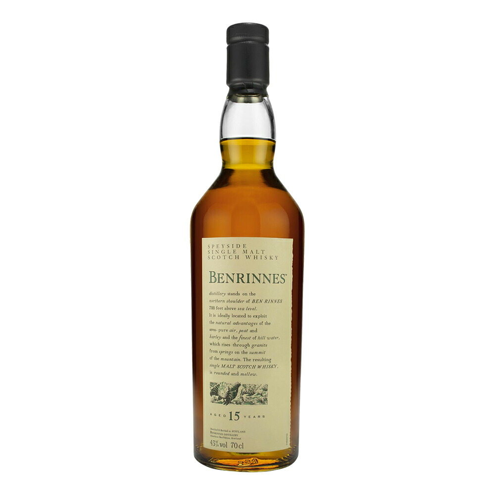 BENRINNES 15年 シングルモルトウイスキー 700ml 楽天市場】ベンリネス 15年 UD花と動物シリーズ (Benrinnes 15