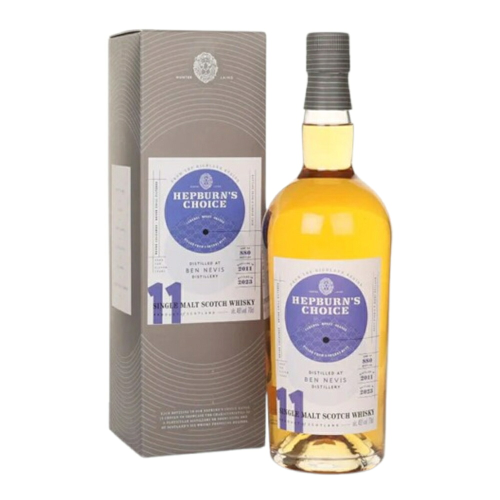 お酒 ウイスキー ボトラーズ ハイランド シングルモルト ベンネヴィス ( Ben Nevis ) 11年 2011 シェリーバット ヘップバーンズチョイス ( ハンターレイン ) 46° 700ml ≪ 正規品 箱入り ≫ 10,772円