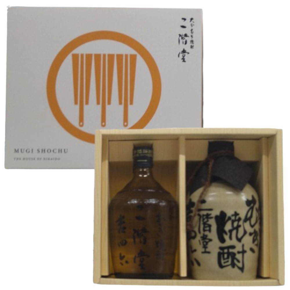 二階堂 むぎ焼酎 箱入り2本セット／新品未開栓／陶器 二階堂 むぎ焼酎 箱入り2本セット／新品未開栓／陶器 - メルカリ