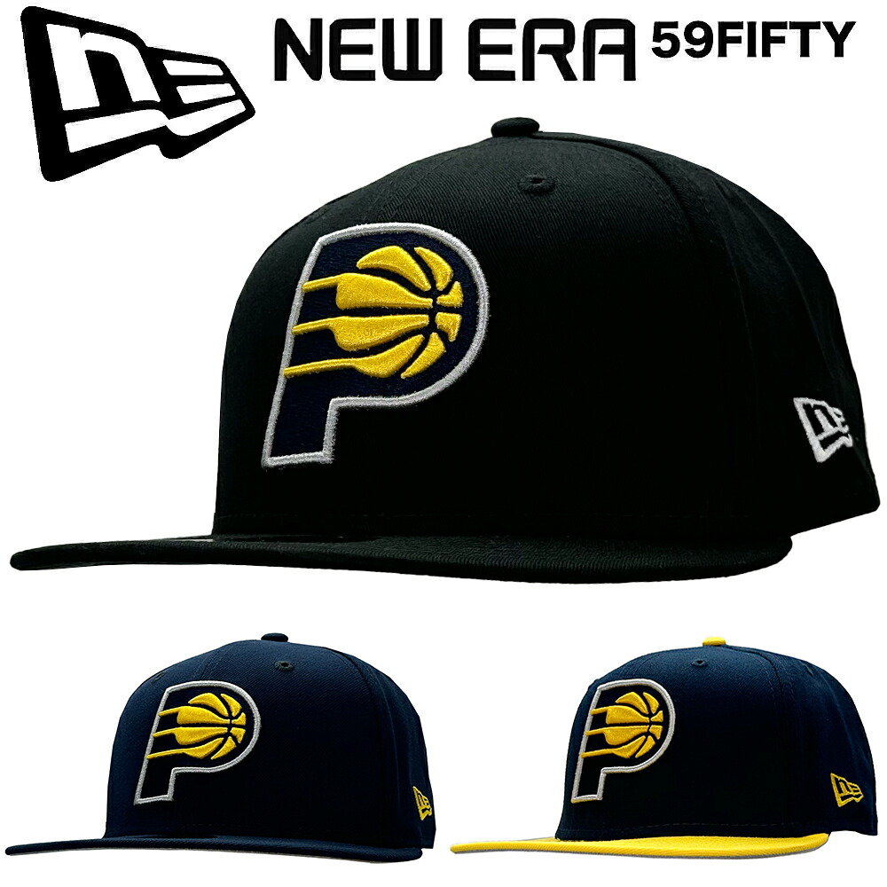【限定セール】New Era ニューエラ 59Fifty Cap インディアナ・ペイサーズ Indiana Pacers 5950 ベースボール キャップ NBA メジャーリーグ バスケットボール オーセンティック フラットバイザー メンズ レディース