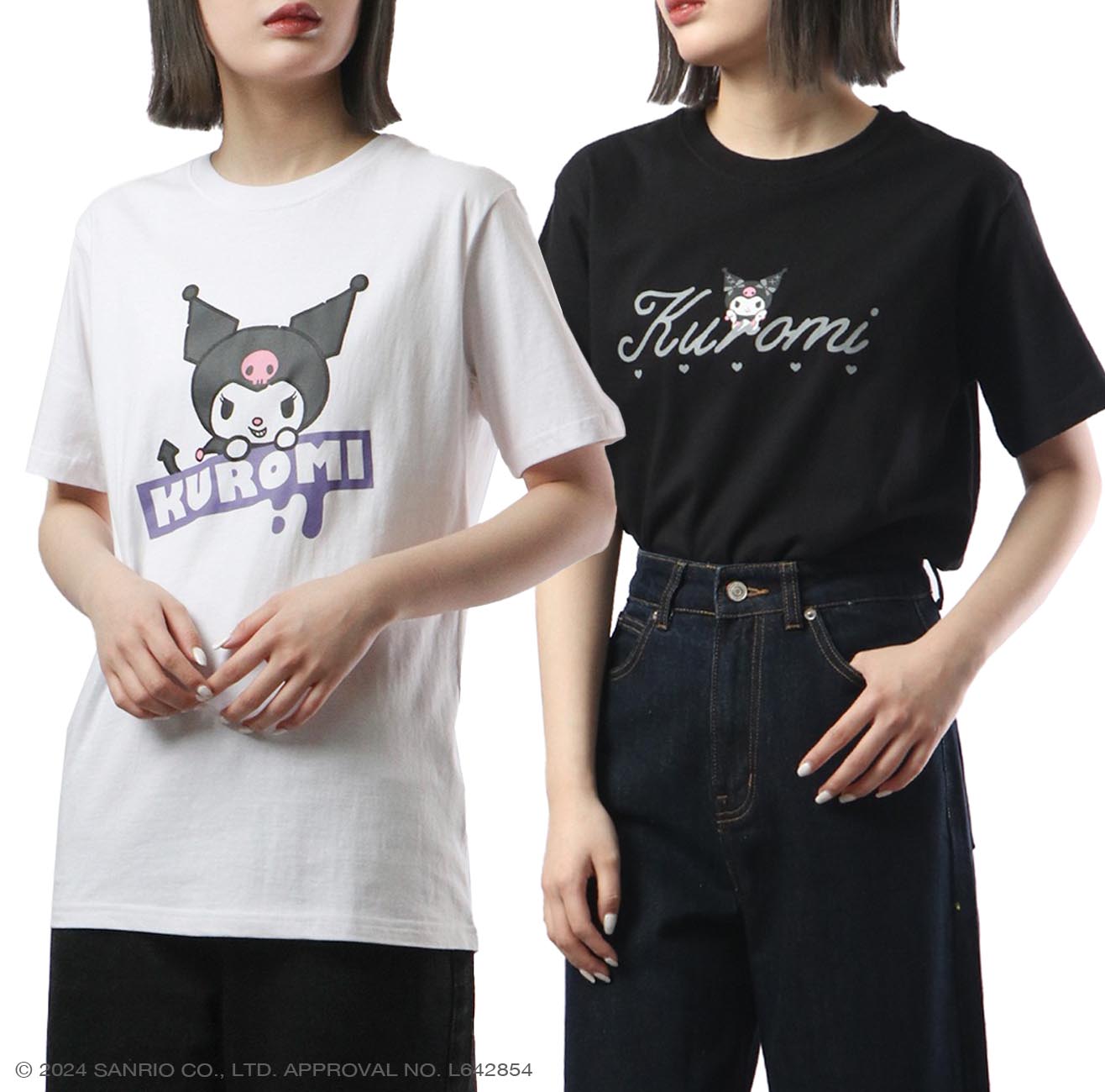 サンリオ 服 半袖 Tシャツ クロミ ＆ マイメロディ オーロラリフレクションTシャツ 白 ホワイト レディース 女性 大人 LIGHT FORCE(R) 特許技術採用 giv-store_bft-mybk