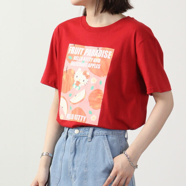 ハローキティ Tシャツ 半袖 Tシャツ フルーツ サンリオ キャラクターズ画像
