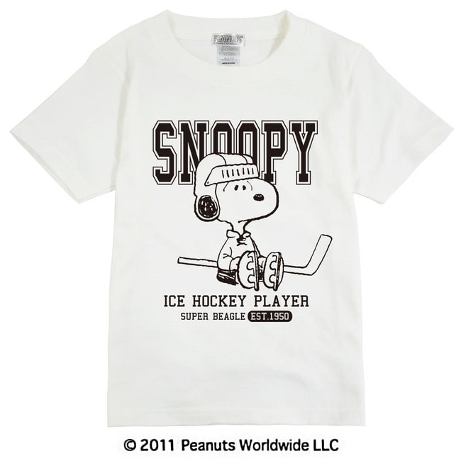 SNOOPY - USA Snoopy アイスホッケーシャツ Streaker Sports x Peanuts USA Hockey Fresh Ice Tee - Adult