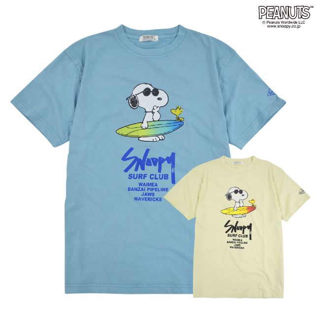 楽天市場 スヌーピー サーフ ピグメント プリント Tシャツ 半袖 ウッドストック 海 夏 メンズ レディース グッズ メール便 Charabasket キャラバス