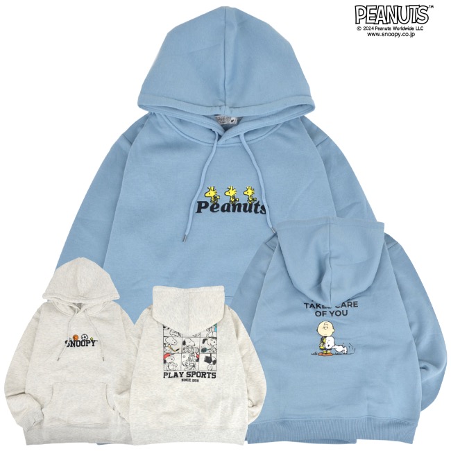 楽天市場】スヌーピー プリント 天竺 パーカー 秋 冬 フード付き