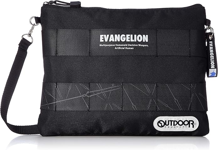 EVANGELION × OUTDOOR 初号機柄スライドクラッチショルダーEVA112BK(キャラクター グッズ)