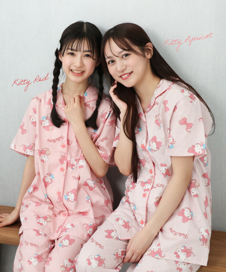 サンリオパジャマ1,980円！／パジャマ レディース 半袖 夏用 夏 綿100
