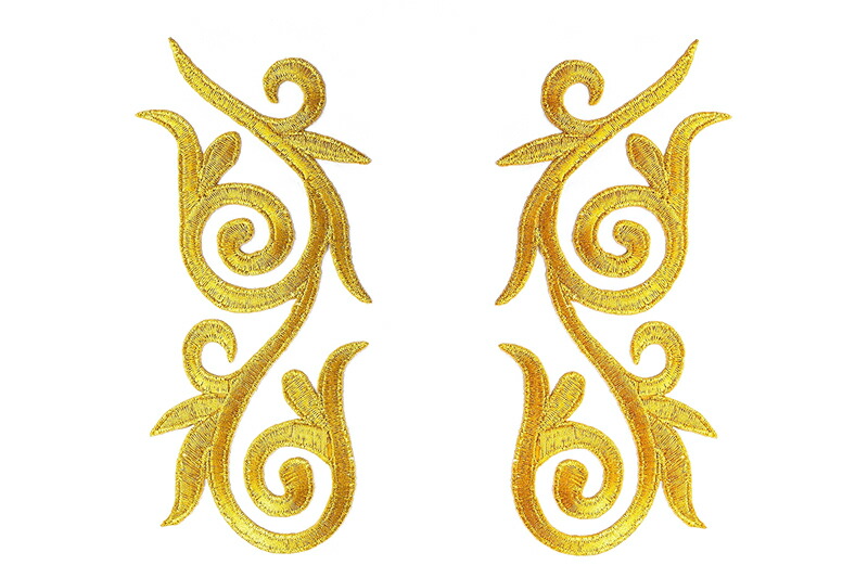 オリジナル　刺しゅう　アイロン接着タイプf 楽天市場】【アイロン接着】刺繍モチーフ タイプF シルバー