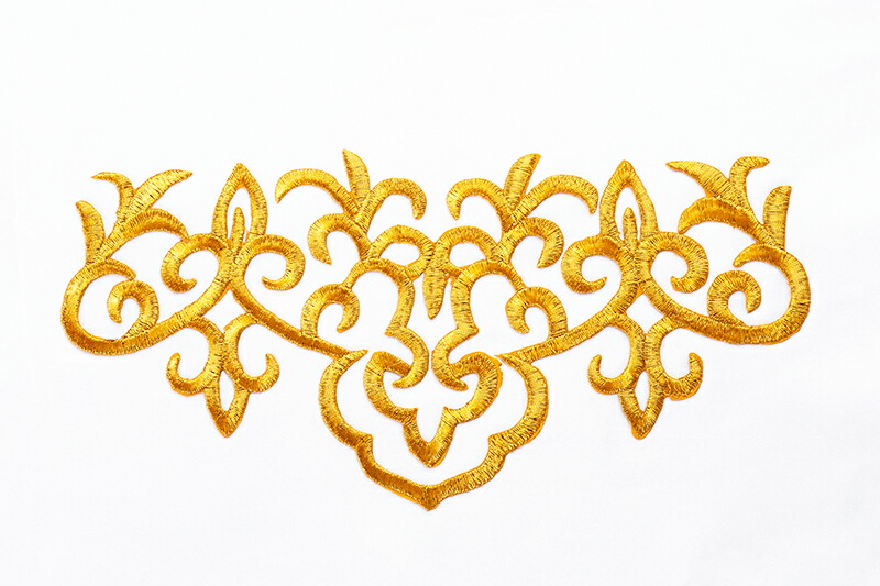 楽天市場】【アイロン接着】刺繍モチーフ タイプF シルバー