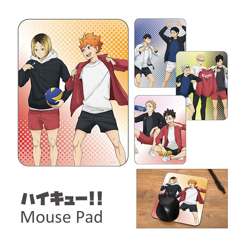 (10%OFFクーポン 25日限定) ハイキュー!! マウスパッド キャラクター グッズ 雑貨 飾って楽しめる 月島・黒尾・木兎 ジャンプ作品 アニメ キャラクターマウスパッド マウス パッド 滑り止め付き オシャレ パネル ハードタイプ画像