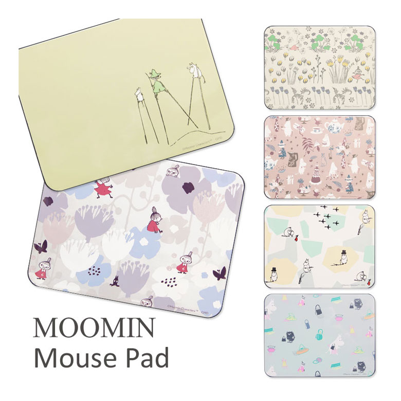 (10%OFFクーポン 9日20:00-18日23:59まで) ムーミン マウスパッド キャラクター グッズ 雑貨 飾って楽しめる リトルミイと花柄2 パーティ MOOMINグッズ キャラクターマウスパッド マウス パッド 滑り止め付き オシャレ パネル ハードタイプ画像