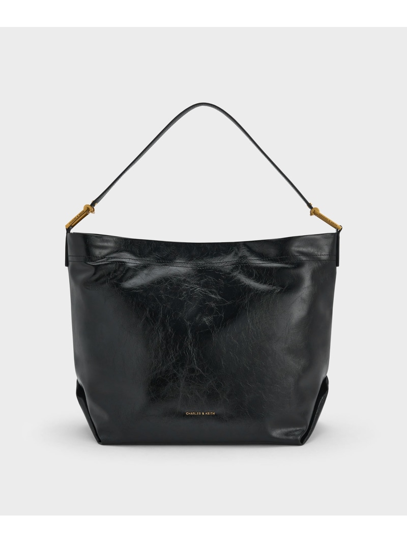 【SALE／40%OFF】Sianna シアンナ スローチーホーボーバッグ CHARLES \u0026 KEITH チャールズアンドキース 御徒面子 トートバッグ 黒いこと【RBA_E】【貨物輸送無料】[ Fashion]
