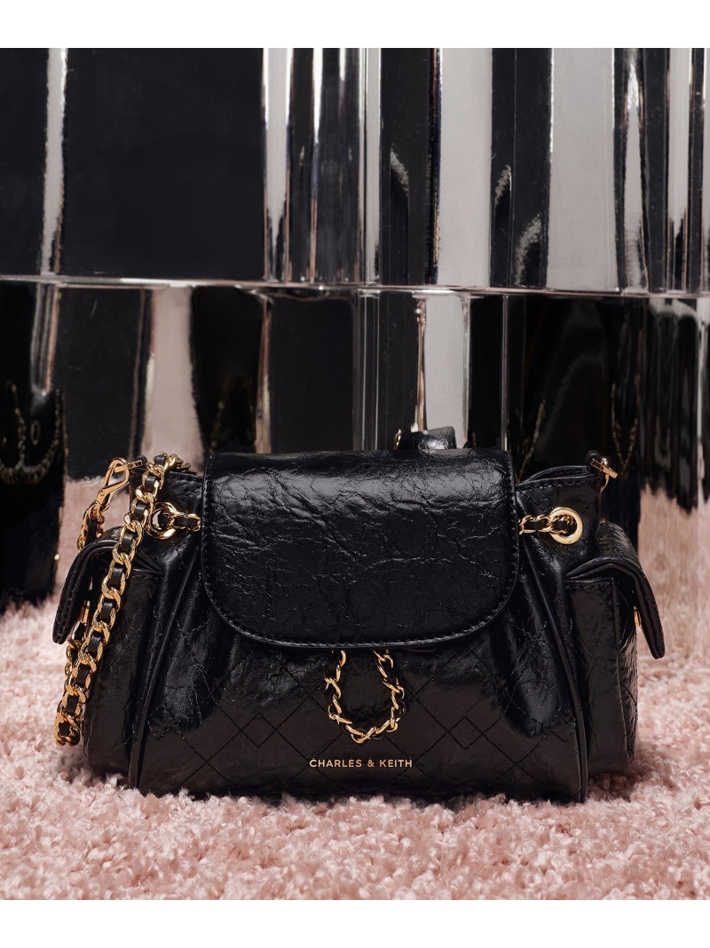 Duo ドゥオ ツーウェイフロントフラップバックパック CHARLES & KEITH チャールズアンドキース バッグ リュック・バックパック ブラック【送料無料】[ Fashion]｜CHARLES ＆ KEITH