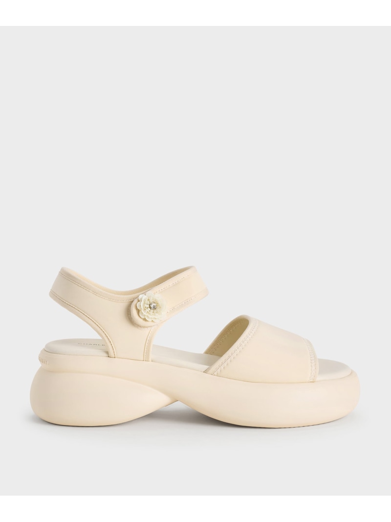 フラワーバックル プラットフォームスポーツサンダル CHARLES & KEITH チャールズアンドキース シューズ・靴 サンダル【送料無料】[ Fashion]