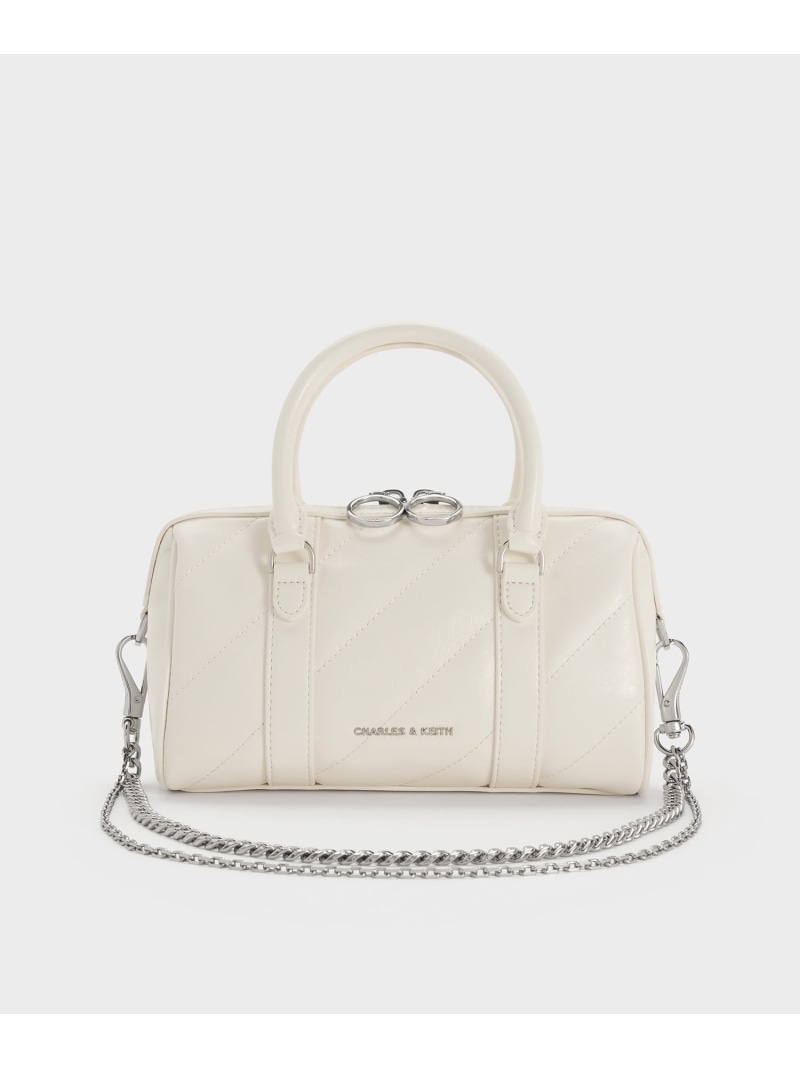 Philomena パネルチェーン ハンドルボウリングバッグ CHARLES & KEITH チャールズアンドキース バッグ ボストンバッグ【送料無料】[ Fashion]｜CHARLES ＆ KEITH