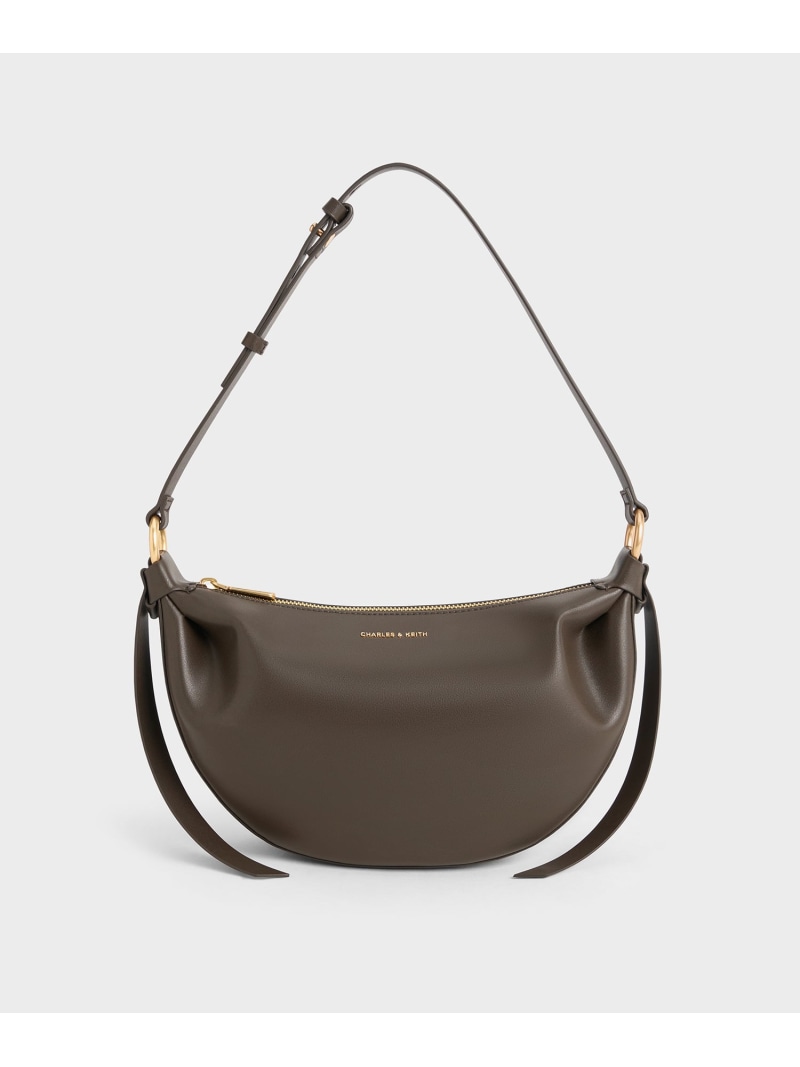 Calla カルラ ハーフムーンバッグ CHARLES & KEITH チャールズアンドキース バッグ ショルダーバッグ ホワイト ブラウン【送料無料】[ Fashion] 9,288円