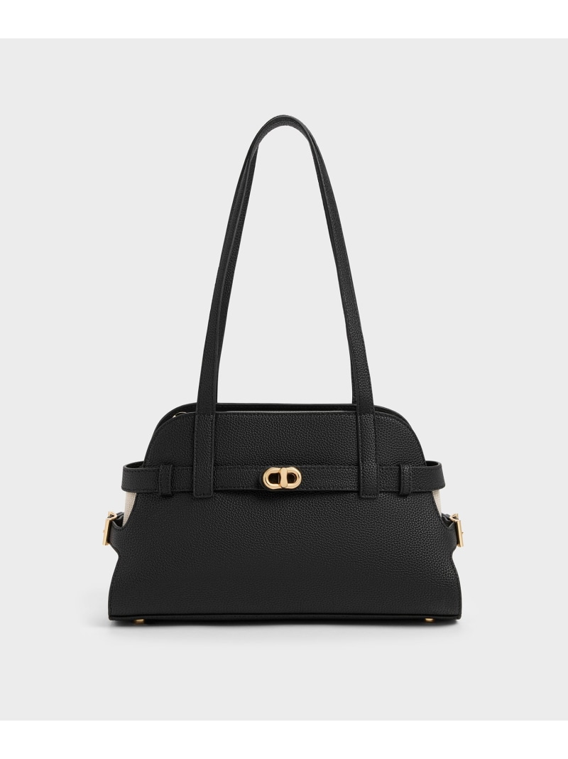 Aubrielle オブリエル ベルトショルダーバッグ CHARLES & KEITH チャールズアンドキース バッグ トートバッグ ブラック【送料無料】[ Fashion]｜CHARLES ＆ KEITH