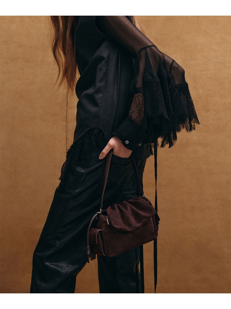 Khai カイ スエードルーシュドフラップサイドポケットトップハンドルバッグ CHARLES & KEITH チャールズアンドキース バッグ ショルダーバッグ【送料無料】[ Fashion]｜CHARLES ＆ KEITH