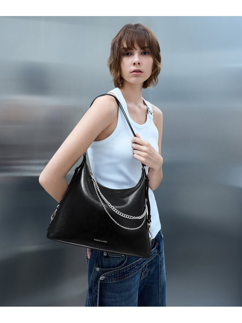 Atwood アトウッド チェーンホーボーバッグ CHARLES & KEITH チャールズアンドキース バッグ ショルダーバッグ【送料無料】[ Fashion]