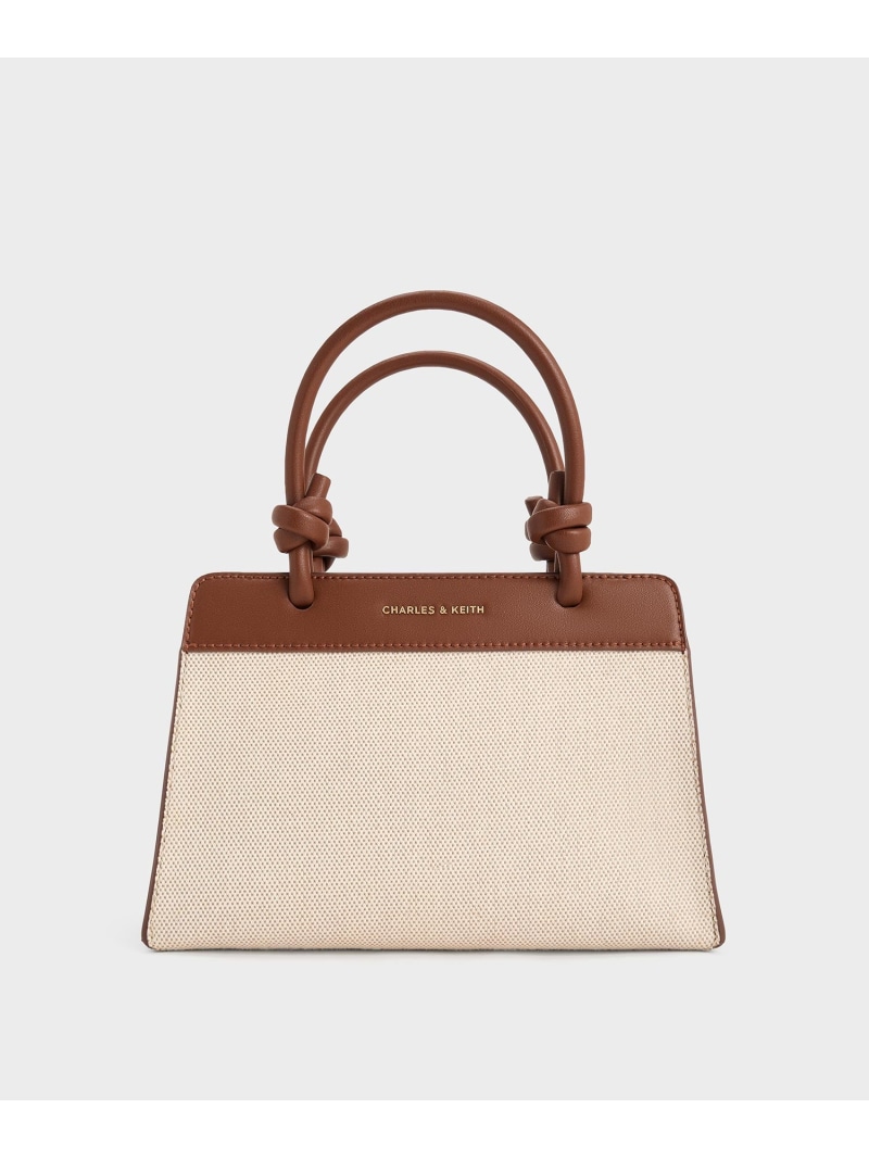 Sabine サビーヌ キャンバスノットハンドルトラペーズトートバッグ CHARLES & KEITH チャールズアンドキース バッグ トートバッグ【送料無料】[ Fashion]