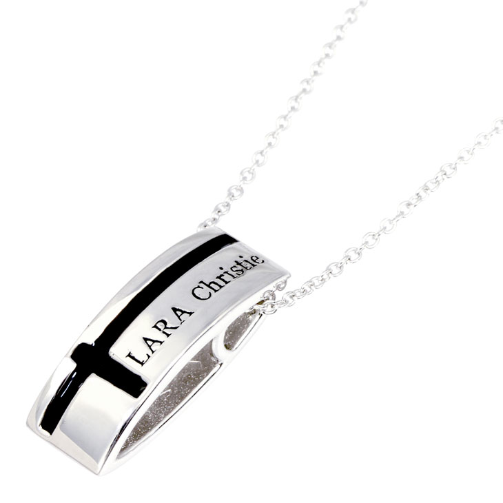 LARA Christie ネックレス ペンダント シルバーアクセサリー シルバー メンズ マリンクロス BLACK Label p3119-b