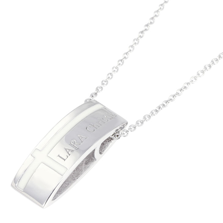 LARA Christie ネックレス ペンダント シルバーアクセサリー レディース マリンクロス WHITE Label p3119-w