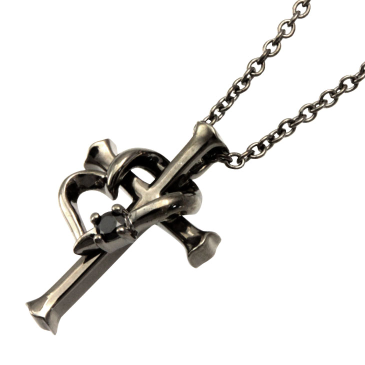 LARA Christie ネックレス ペンダント シルバーアクセサリー メンズ ラヴァーズクロス BLACK Label p5805-b｜ＣＨＡＲＭＩＮＧ（チャーミング）