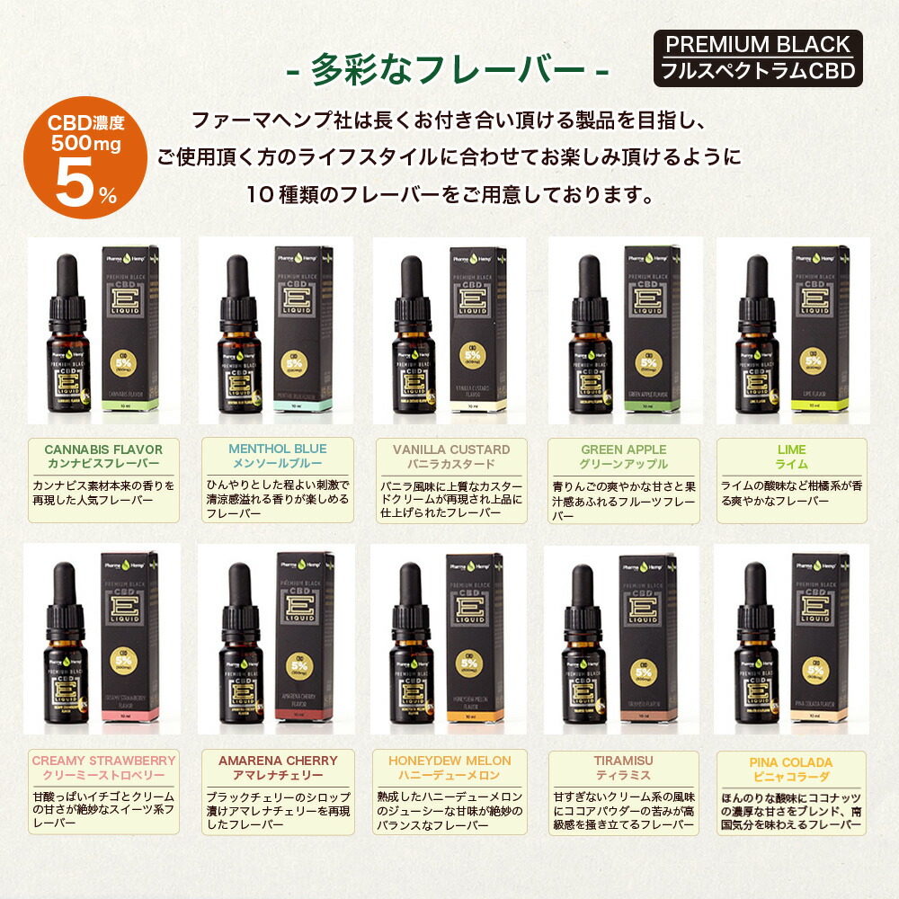 5 Vape 禁煙グッズ ファーマヘンプ 5 電子タバコ 喫煙具 500mgcbd 10ml ヘンプ 禁煙補助 オーガニック 禁煙グッズ Offクーポン付 オイル 高濃度 カンナビノイド 禁煙タバコ アントラージュ プレミアムブラック 高純度 カンナビジオール フルスペクトラム