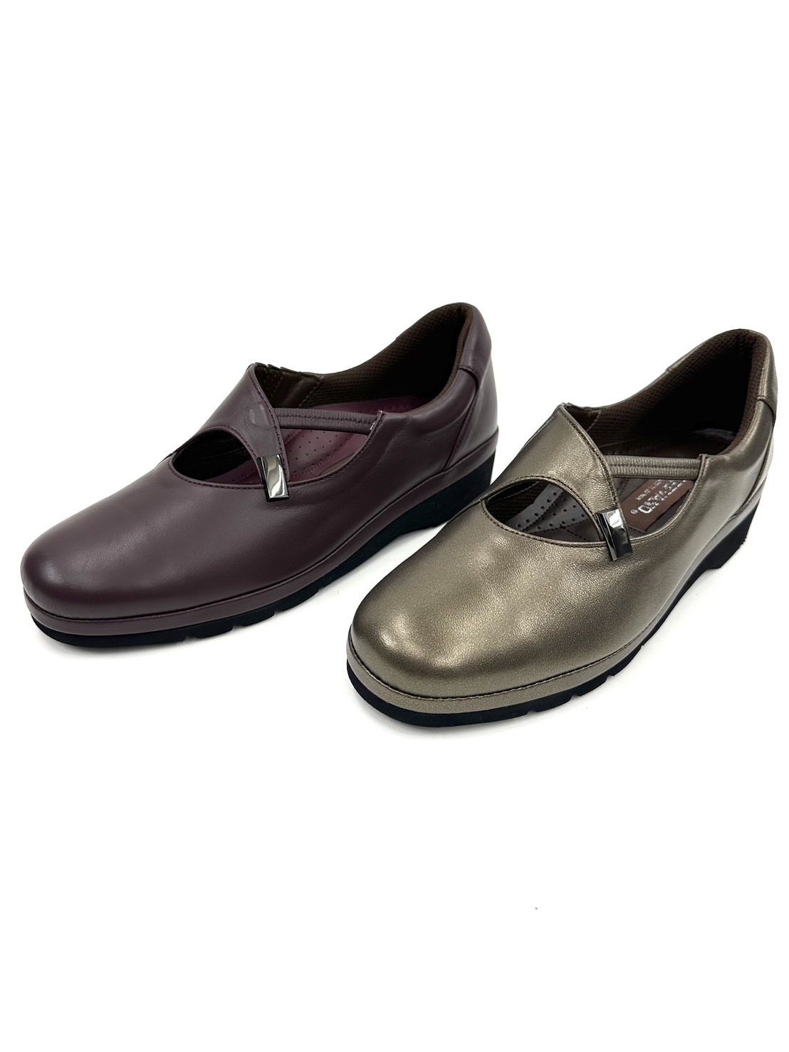 VIGEVANO ヴィジェバノ 大特価 23.0cm限定1足 6470 お得 2024製造 完全手作り プラット製法 袋縫い 本革 コンフォート ウォーキンパンプス 旅行 普段履き オシャレ ラクチン 外反母趾 4E 職人手作り 軽量 ブロンズ ワイン 柔らかい 羊革｜ソシュール・ハマノ