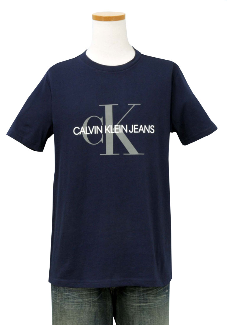 関送込☆Calvin Klein☆ロゴパッチ クルーネック Tシャツ (Calvin