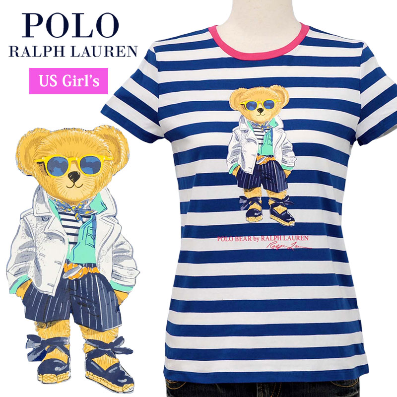 POLO by Ralph Lauren Girl\u0027s\u003cBR\u003eポロベアー 旗がしら衣袂 間借り人半袖ティーシャツ\u003cBR\u003eラルフローレン ガールズ\u003cBR\u003e貨物輸送無料\u003cBR\u003e
