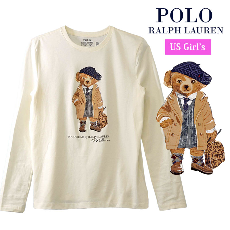 POLO by Ralph Lauren Girl's ポロベアー長袖Tシャツ ラルフローレン ガールズ