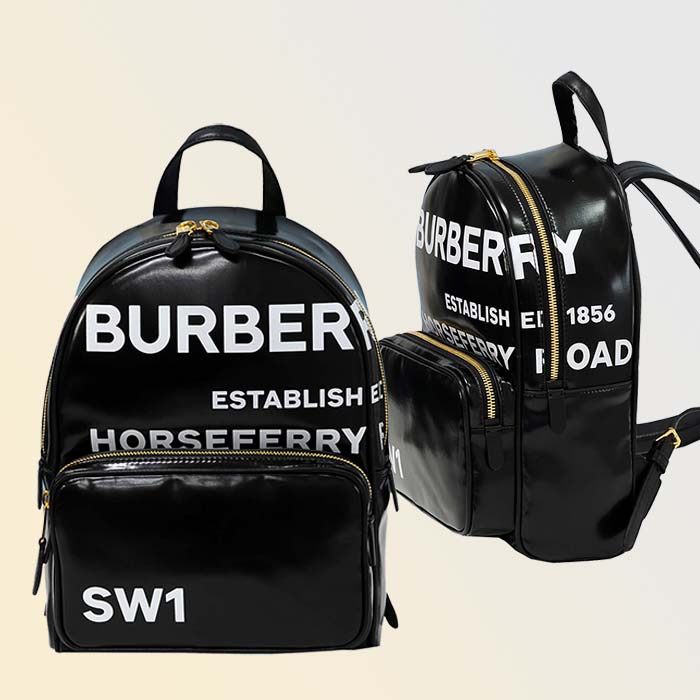 BURBERRYバーバリーリュックバーバリーロゴ バックパックイタリア製 ...