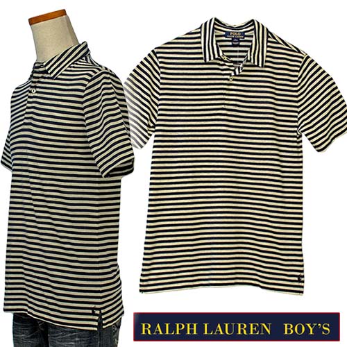 POLO by Ralph Laurenラルフローレン Boy's 半袖ボーダー ニットシャツ ポロ ラルフローレン ボーイズ