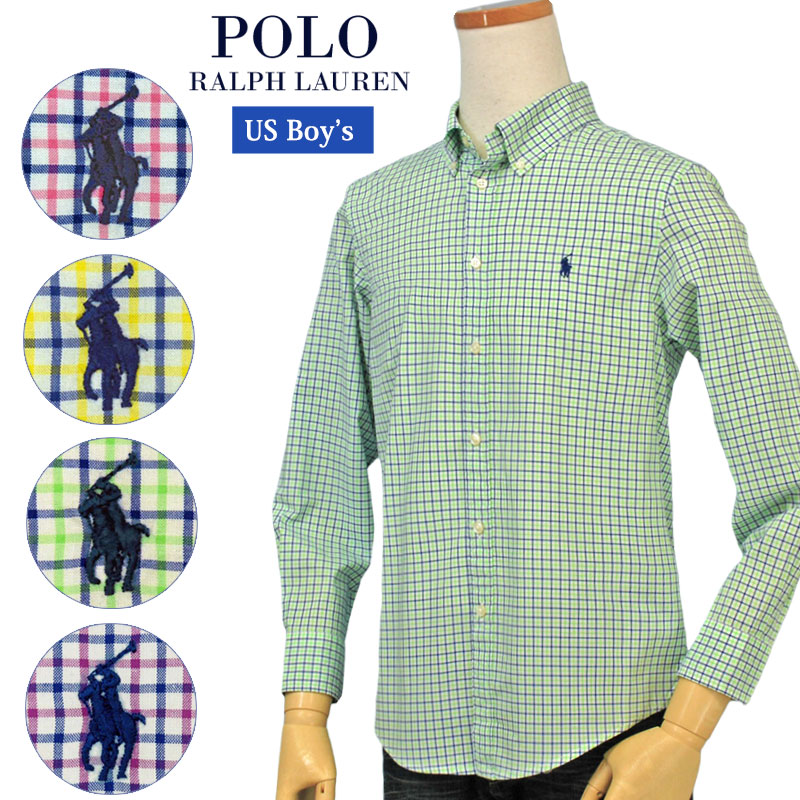 POLO by Ralph Lauren Boy's マルチチェック長袖シャツ 【ラルフローレン ボーイズ】 ボタンダウンシャツ 送料無料 父の日ギフト プレゼント