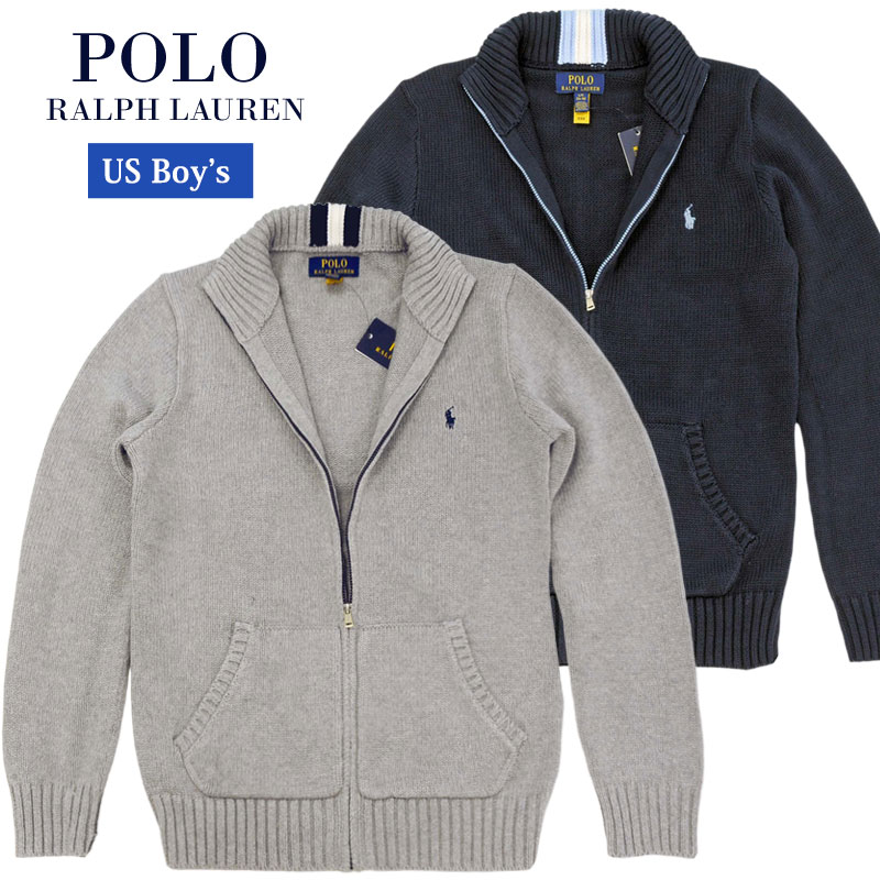 POLO Ralph Lauren Boy\u0027s\u003cBR\u003e綿織物 フルジップセーター\u003cBR\u003eラルフローレン スウェーター\u003cBR\u003e