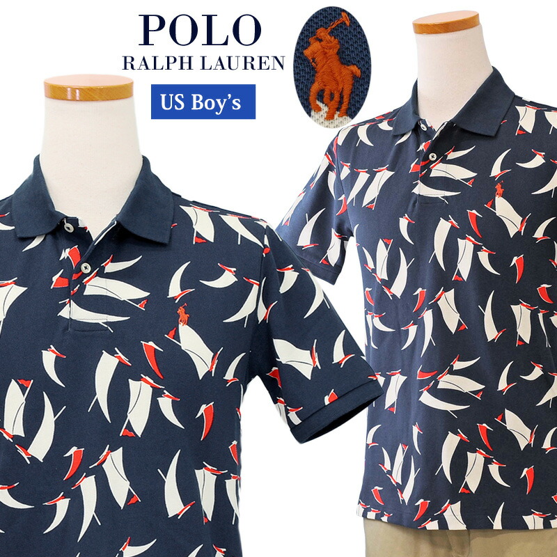 POLO by Ralph LaurenラルフローレンBoy's セーリングプリント総柄 半袖鹿の子ポロシャツ ラルフローレン ポロシャツ 送料無料 父の日ギフト プレゼント 8,494円