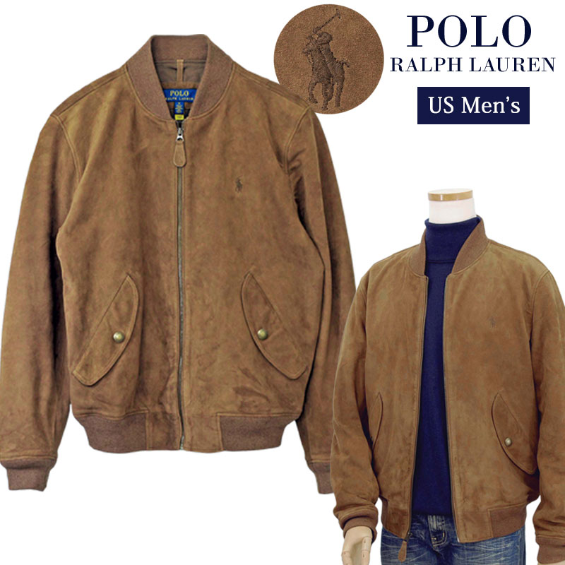 POLO by Ralph Lauren Men's スウエード ボマージャケット
