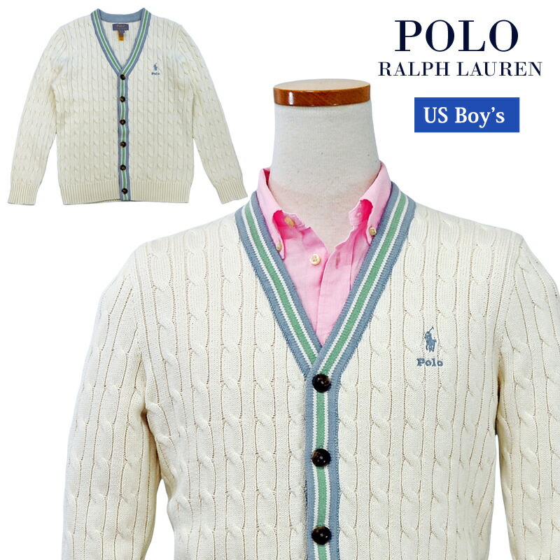 POLO Ralph Lauren Boy\u0027s\u003cBR\u003e綿織物有線テレビ編み クリケット ジレー\u003cBR\u003eラルフローレン スウェーター\u003cBR\u003e