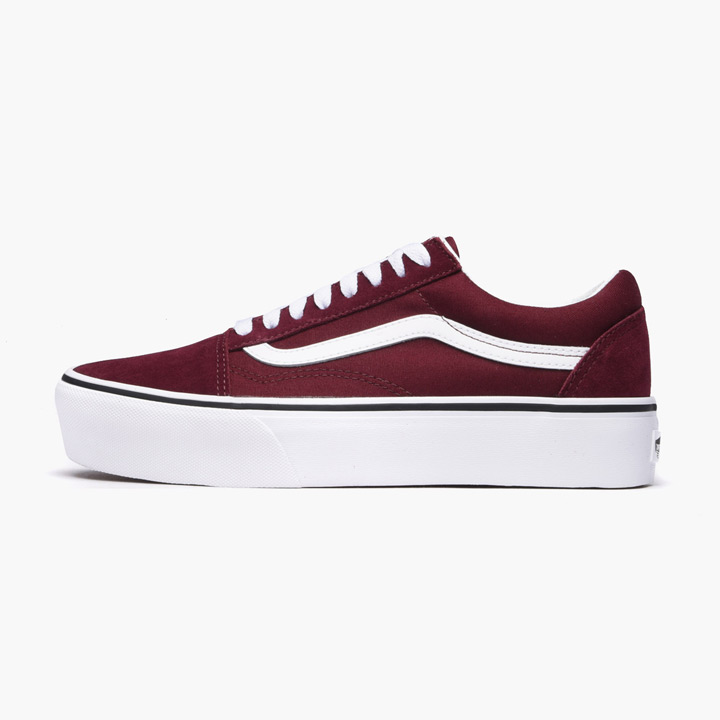 red old skool platform vans