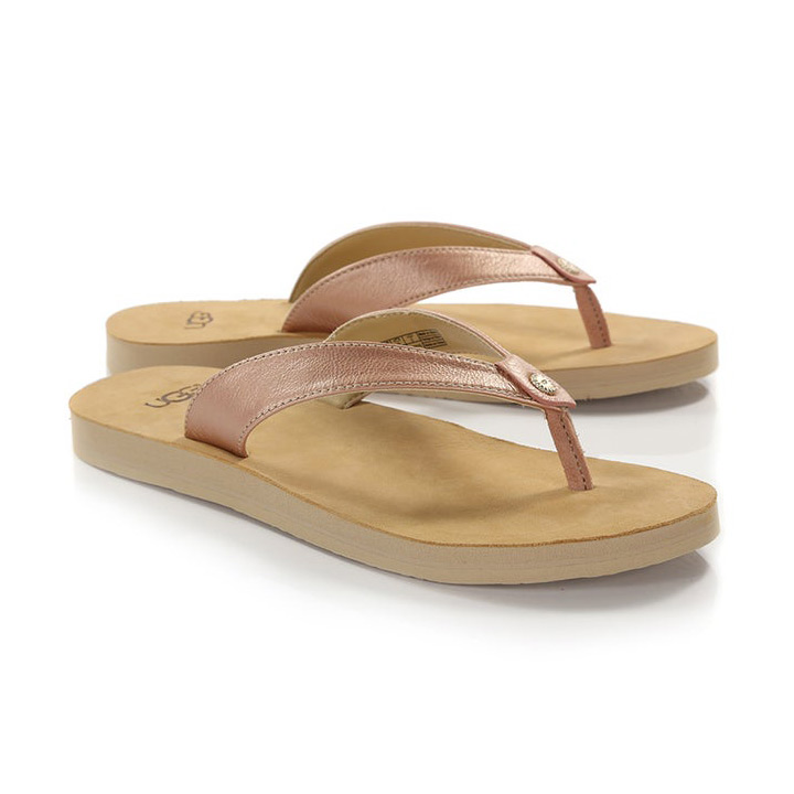 ugg tawney rose gold flip flops