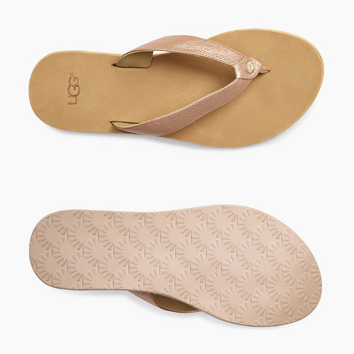 ugg tawney rose gold flip flops