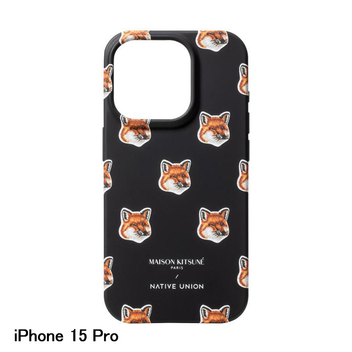 MAISON KITSUNÉ iPhone13mini用ケース Maison Kitsune x Native Union MONOCHROME FOX HEAD SLING CASE