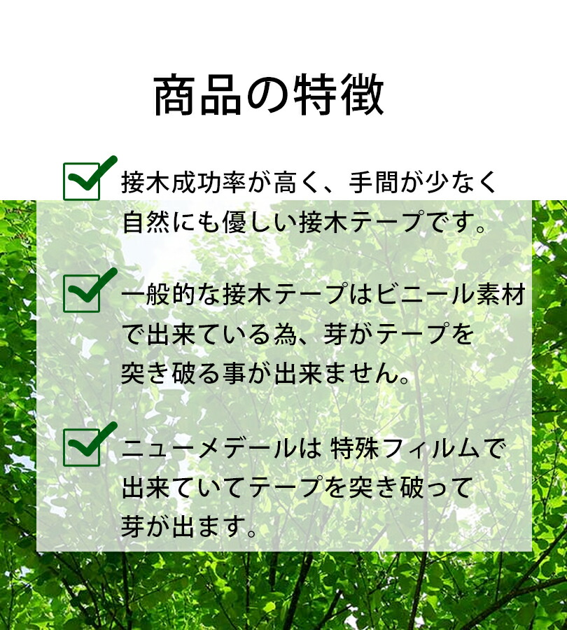 セール価格 ニューメデール 接木テープ 25mm×30m 接ぎ木 ミシン目無し 樹木 果樹 園芸用品 ガーデニング 庭 農業 畑 Newメデール  qdtek.vn