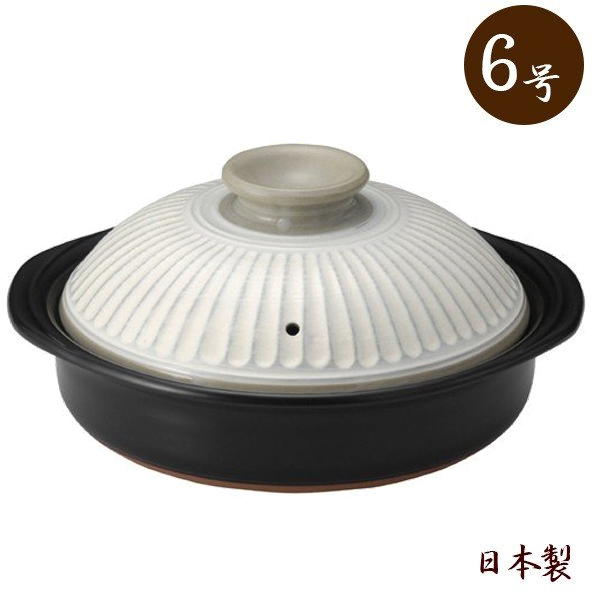 楽天市場】銀峯陶器 萬古焼 花三島 土鍋 11号 21111 5-6人用 電子