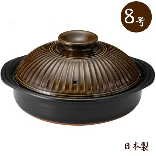 楽天市場】銀峯陶器 萬古焼 花三島 土鍋 11号 21111 5-6人用 電子