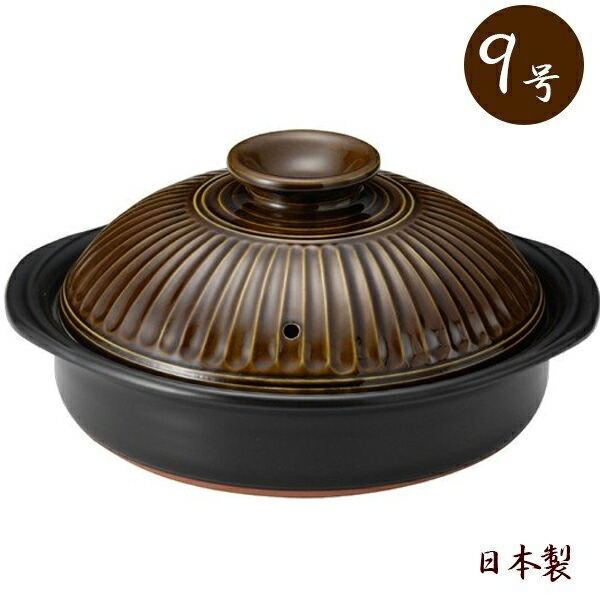 楽天市場】銀峯陶器 萬古焼 花三島 土鍋 11号 21111 5-6人用 電子